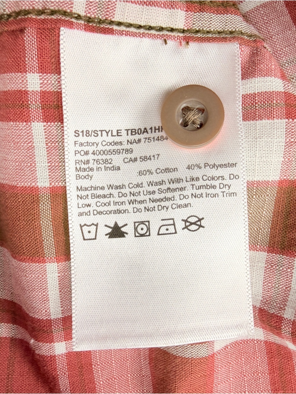 Timberland PRO Men's Red and Brown Plaid Short-Sleeve Button-Up Shirt - Picture 8 of 10